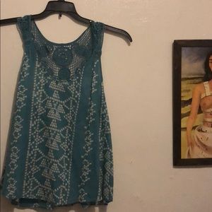 Melrose and market teal blouse size medium